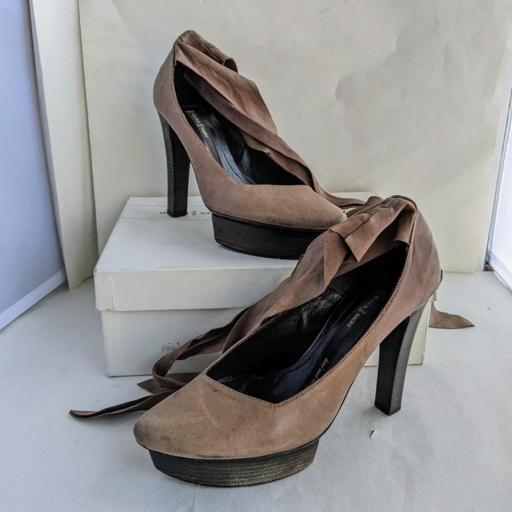 Dusica Kotur Sacks Wrap Tie Platform Pump Heel Lacole Size Eu 38
